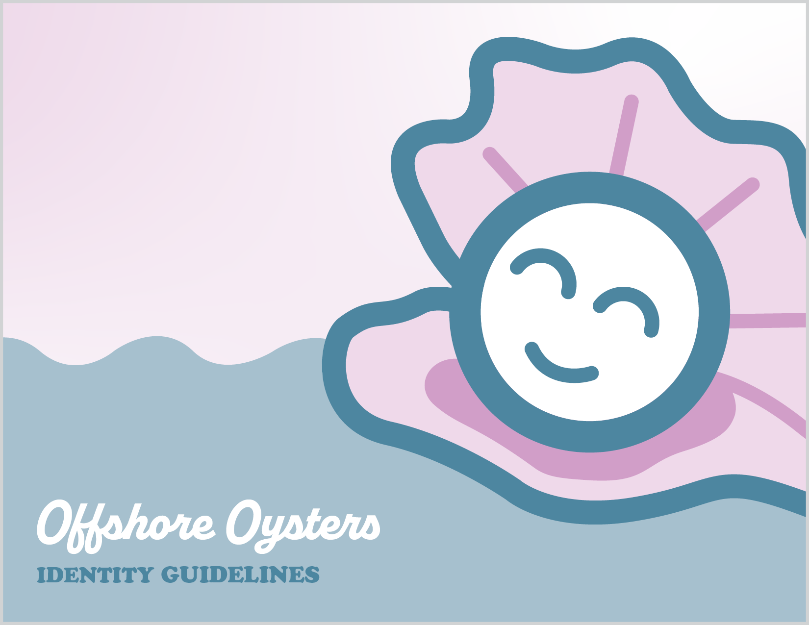 Offshore Oysters brand guideline cover page.