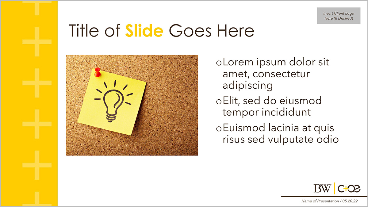 C+OE PowerPoint Template Slide